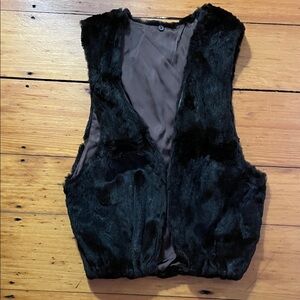 Chocolate Brown Fur Vest